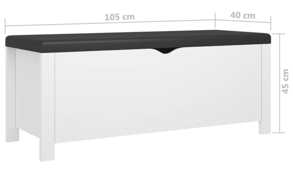 Vand lada de depozitare, PAL, Alb, 105 x 40 x 45 cm