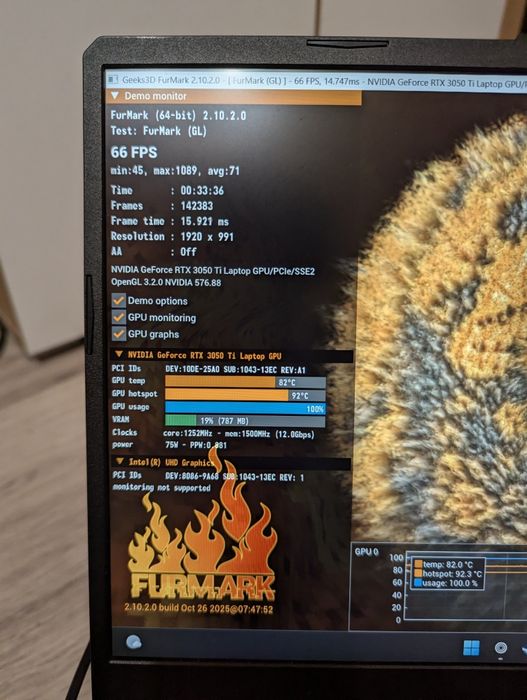 Laptop Asus TUF FX506HE i5-11400H 16GB ram rtx3050TI 4GB