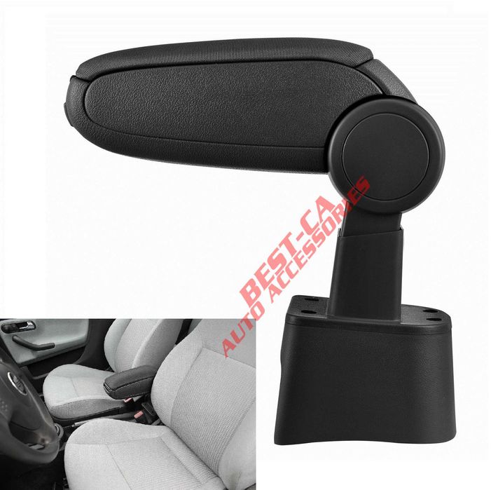 Текстилен черен подлакътник за Сеат Ибиза 3 Кордоба 2 6Л (2002-2008)