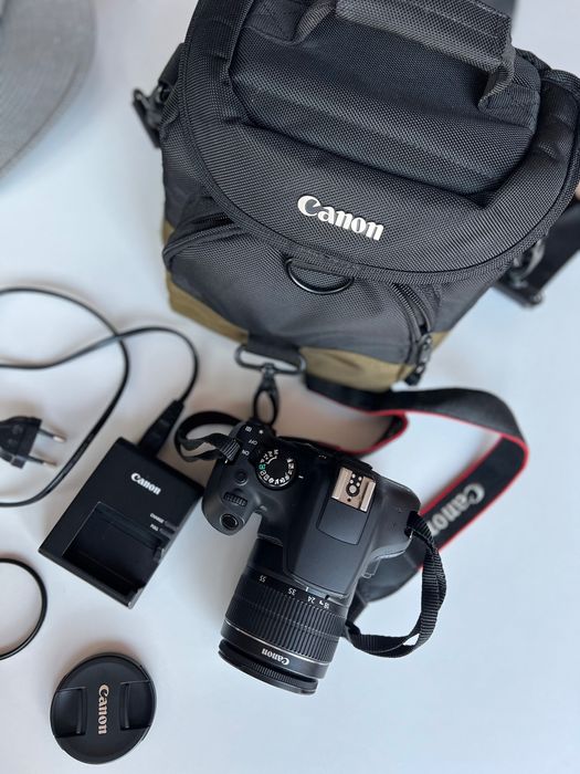 Canon EOS 1300D + обектив 18–55 mm | Отлично състояние