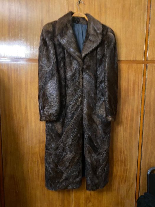 Кожено палто лисица ново