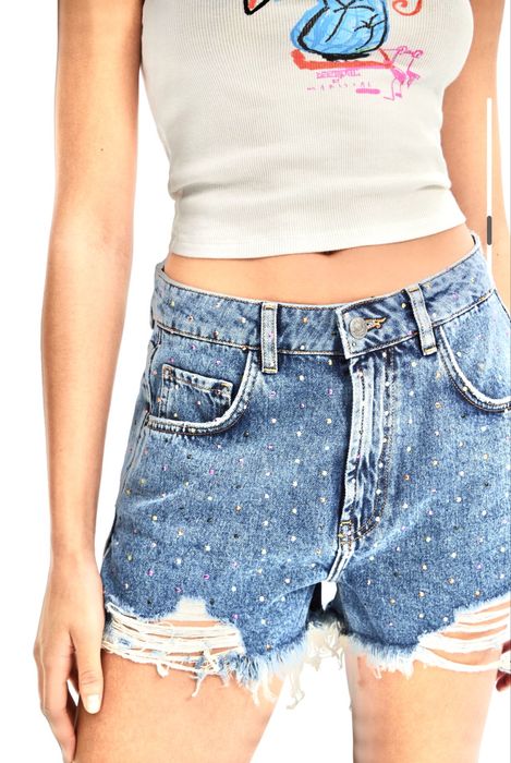 Дамски къси панталонки с камъчета DESIGUAL