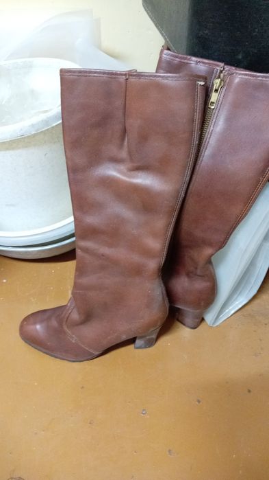 Сапоги женские кожа