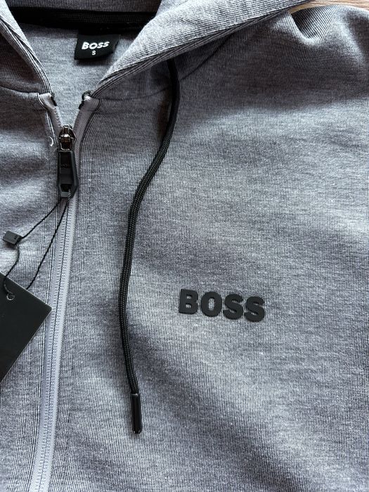 Мъжки,памучен,сив екип Hugo BOSS с гумирано лого