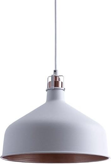 Lampă suspendată / Candelabru Paco Home „JAMES” (Alb & Cupru) – NOU