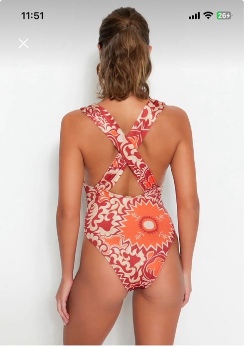 Costum de baie intreg motiv etnic Marime XS/34