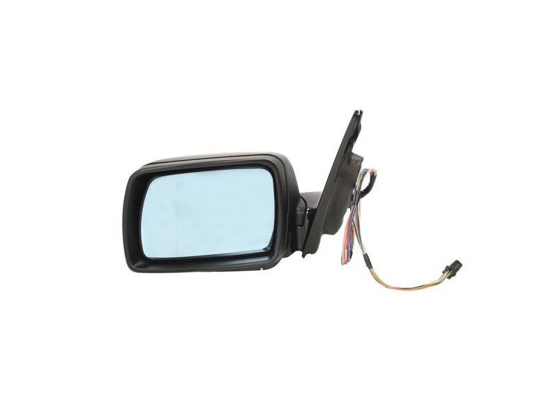 Oglinda exterioara BMW X5 (E53), 01.1999-10.2006, stanga/dreapta, reglare electrica; grunduit; incalzita; geam asferic; geam albastru; pliere electrica; memorie; 11 pini