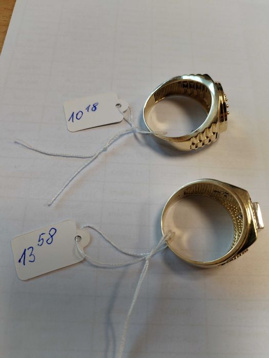 2бр. Нови златни пръстени Версаче 14к.