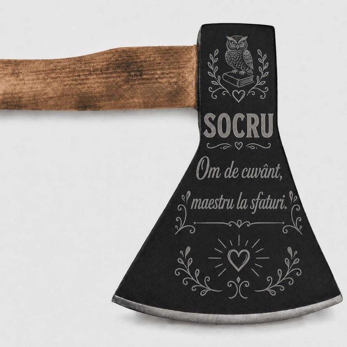 Topor personalizat pentru socru om de cinste si sfat bun