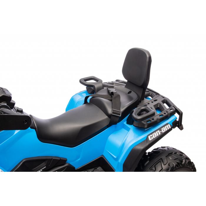ATV electric 4x4 Can-Am Outlander, 2 copii, 24V, roti cauciuc EVA, albastru