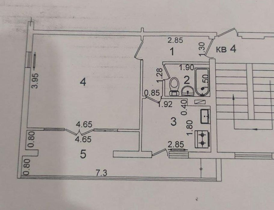 1 в 2х ком. 43м2. Ипотеку можно