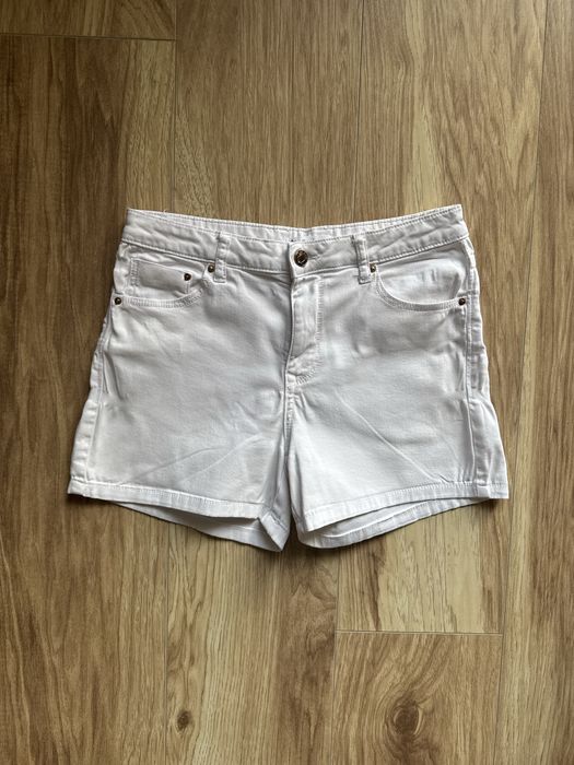 Бели къси дънкови панталонки, Stradivarius, S, €4