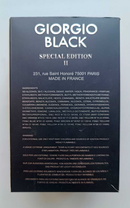 Giorgio Black Special Edition II edp 100ml