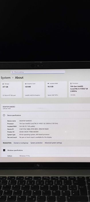 Vand laptop i5 generatia 11 4.400 GHZ 16 GB DDR4 SSD 512 GB