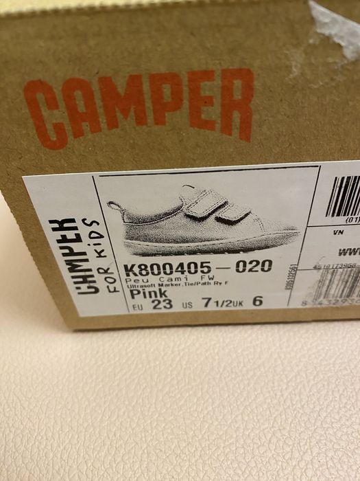 Pantofi primavara-toamna Camper Peu roz, marimea 23