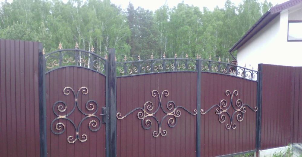 Ворота. Забор. Ковка. Профлист.