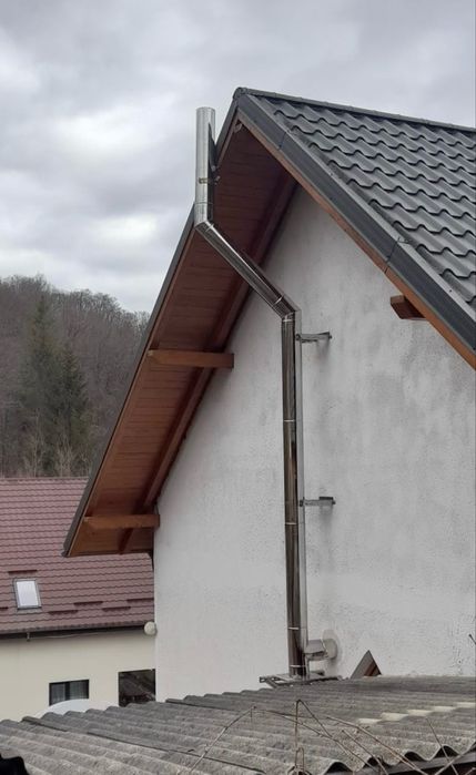 Coș de fum Hornuri de inox Burlane din inox termo izolate!