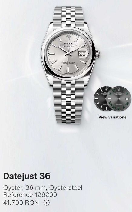 CEAS ROLEX DATEJUST 36 - Ref. 126200 - Cal. 3235 - 36mm - Jubilee - 2024 !