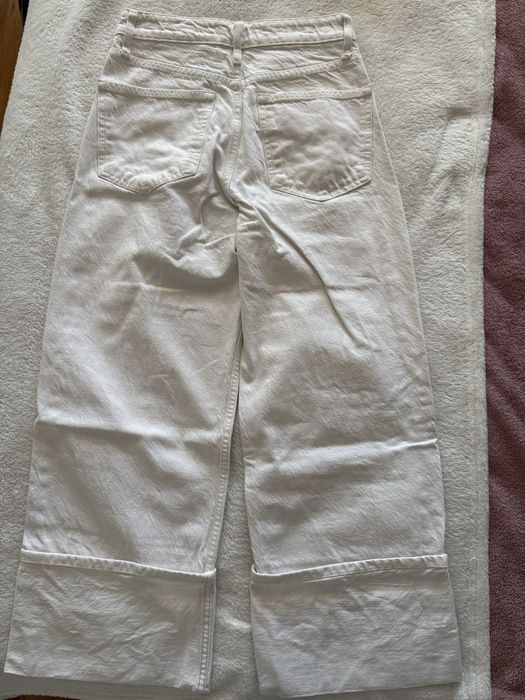 ZARA бели дамски дънки
