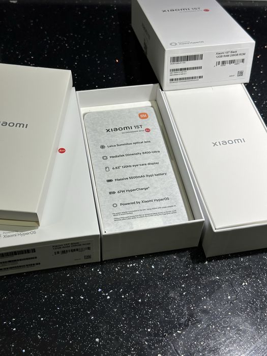 Чисто НОВИ! Xiaomi 15 T Black 256GB 12GB Ram