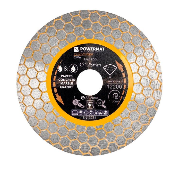 Disc diamantat segmentat pentru taiat in beton, caramida, gresie, 125