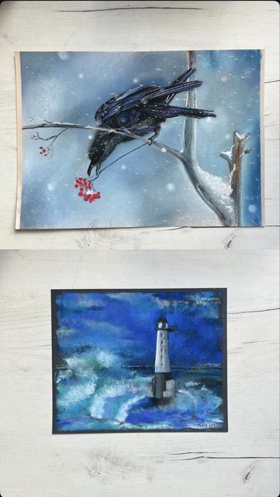 Картины акварелью и пастелью