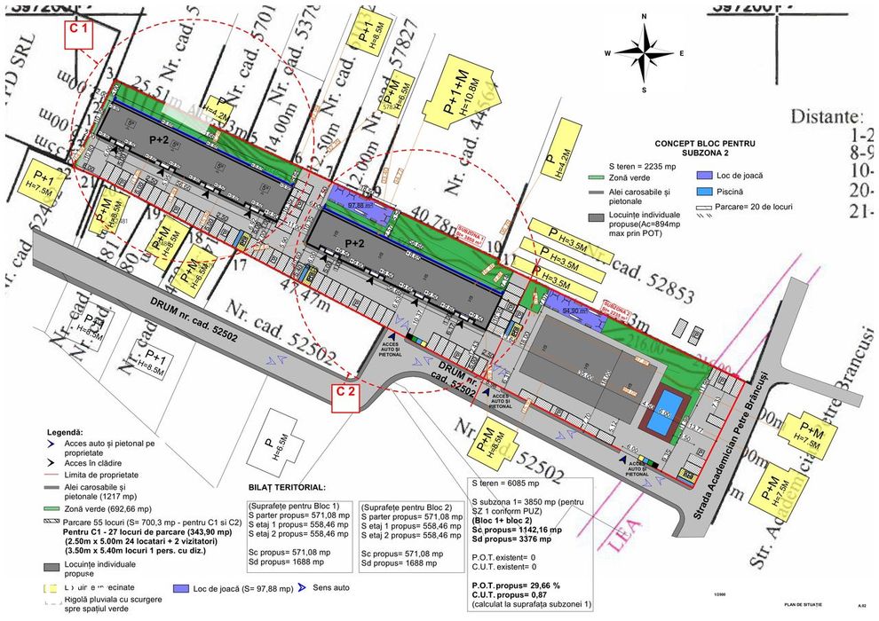 Teren 3850 Mp | Puz Aprobat + Autorizatii De Construire 48 Apartamente
