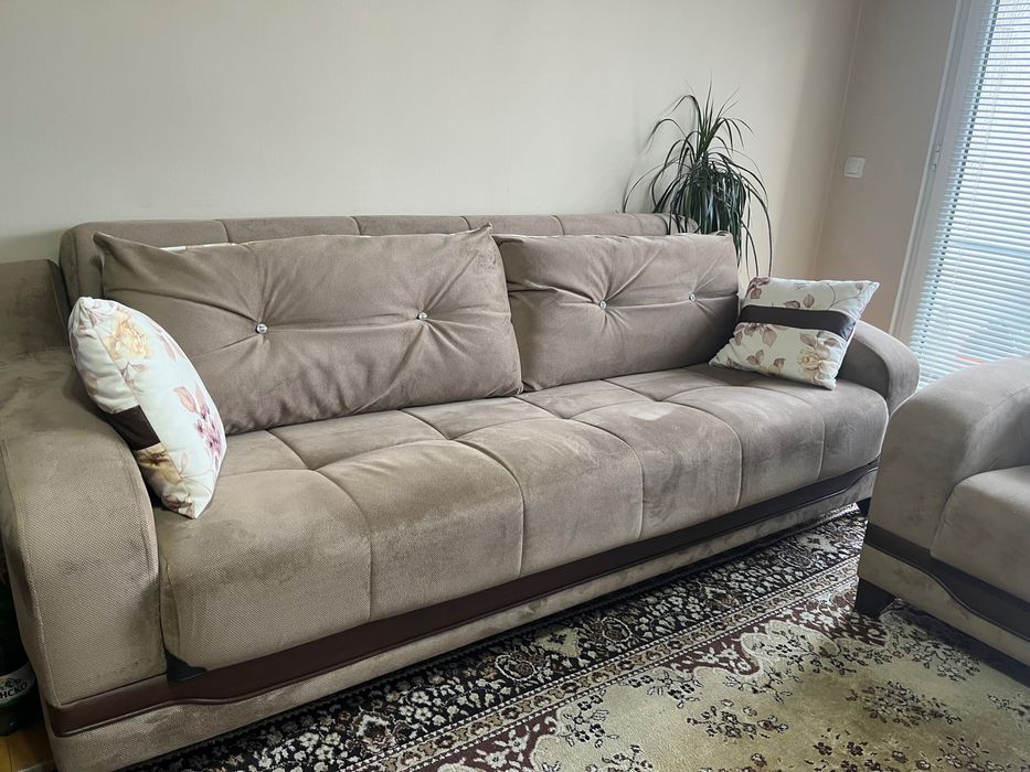 Холова гарнитура диван с два фотьойла