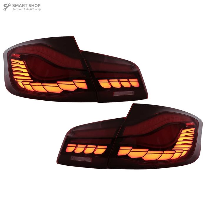Stopuri OLED BMW Seria 5 F10 (2011-2017) Rosu Clar cu semnal dinamic