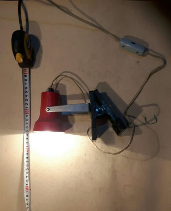 лампа прищепка из СССР