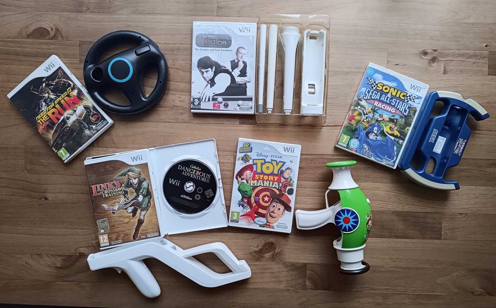 Wii Links Crossbow Training Sonic Racing Toy Story Mania NFS The Run