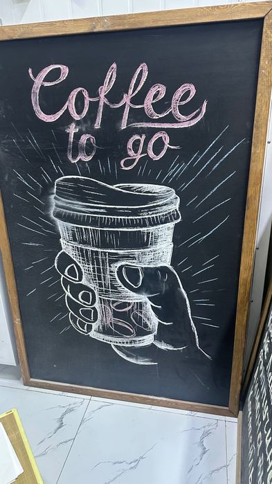 Материалы для кофейни Меловая доска