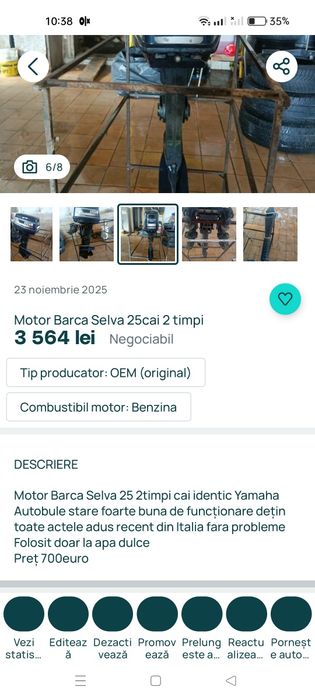 Motor Barcă Selva 25 2T