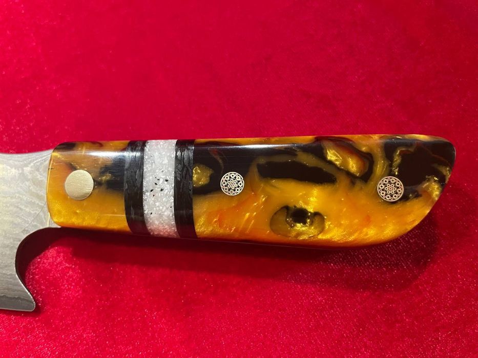 РЪЧНА ИЗРАБОТКА - Damascus VG10 "suminagashi" кухненски нож