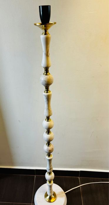 Lampadar marmură & alamă – unicat Grecia, lux, stare perfec