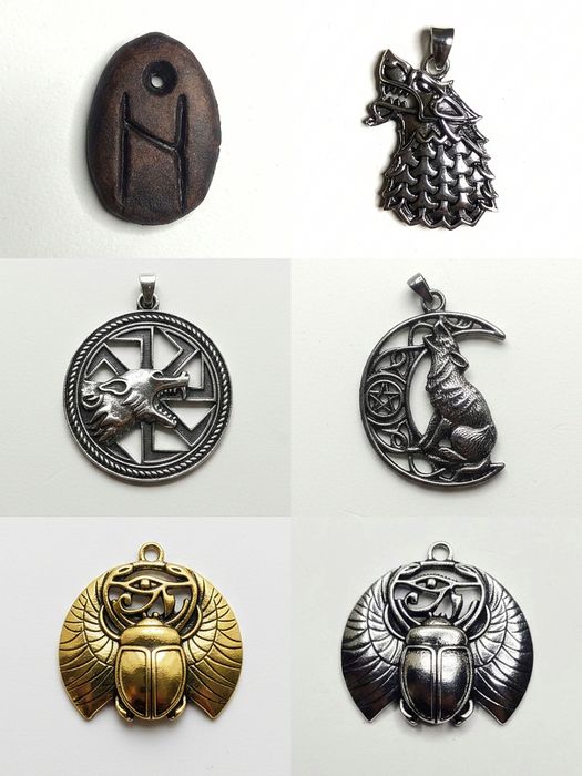 Кулон-Подвеска. Амулет, Медальон, Талисман, Оберег с Гайтаном.