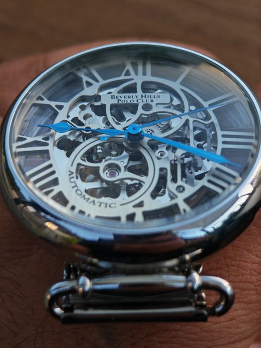 Ceas Automatic Beverly Hills Polo Club – Cadran Skeleton & Brățară Mesh