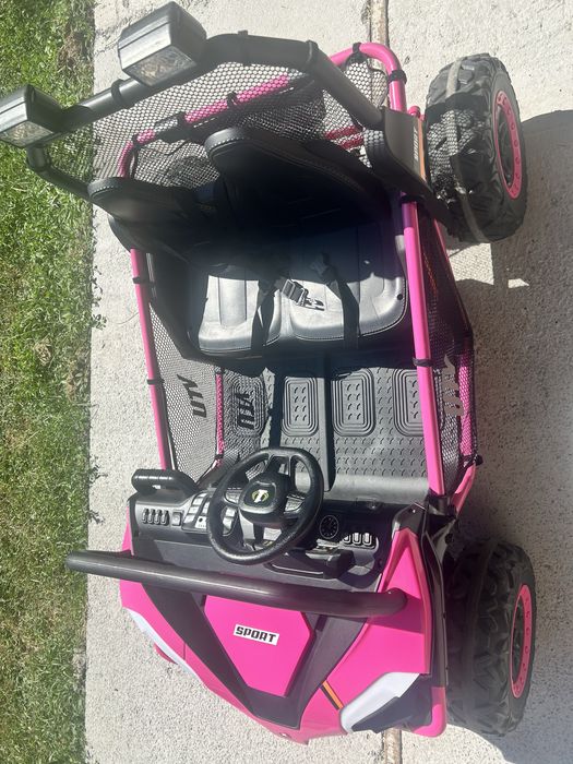 UTV electric pentru 2 copii Dune-buggy, 4x4, 200 V, 12V roz