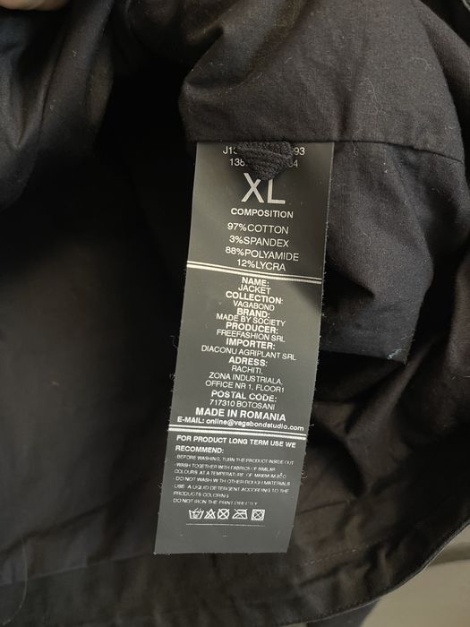 Geaca neagra Vagabond / Made by Society - marimea XL