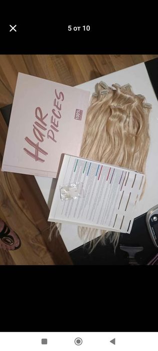 Естествени Екстеншъни за коса. 50 см. 120 грама.