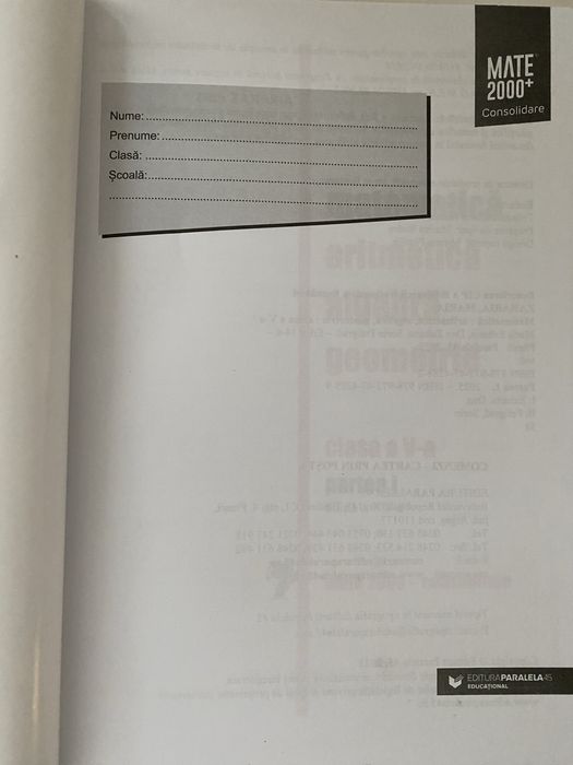 Matematica. Aritmetica, algebra, geometrie. Clasa a V-a Nouă