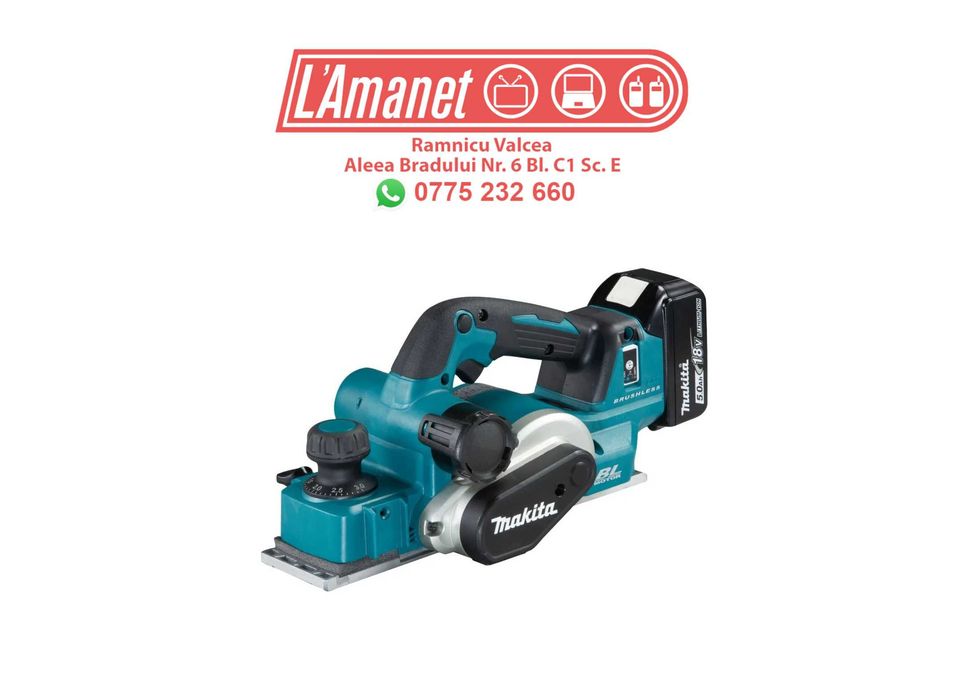 Rindea Electrica Pt Lemn Makita DKP181Z Nefolosita FullBox Pachet Fara Acumulator