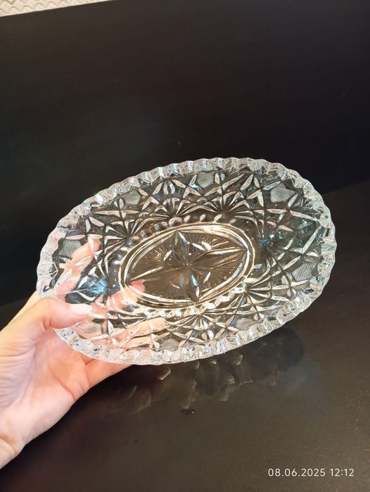 Салатница большая хрусталь