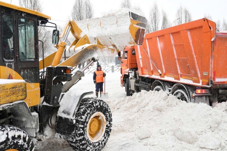 Уборка снега погрузчик камаз