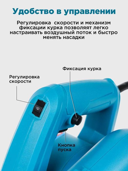 Электрическая воздуходувка Biyoti BYT-EB01C (650 Вт, 13 000 об/мин)