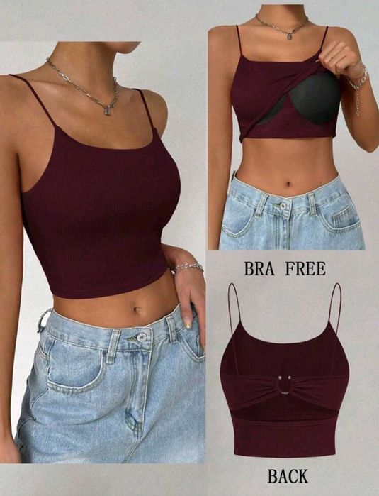 Бордов летен топ