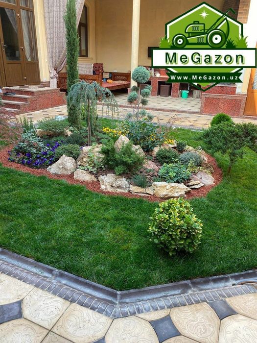 таёр рулони газон ёткизамиз ва газон уруг сепамиз