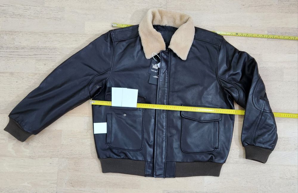 Geaca piele maro pilot aviator model G1