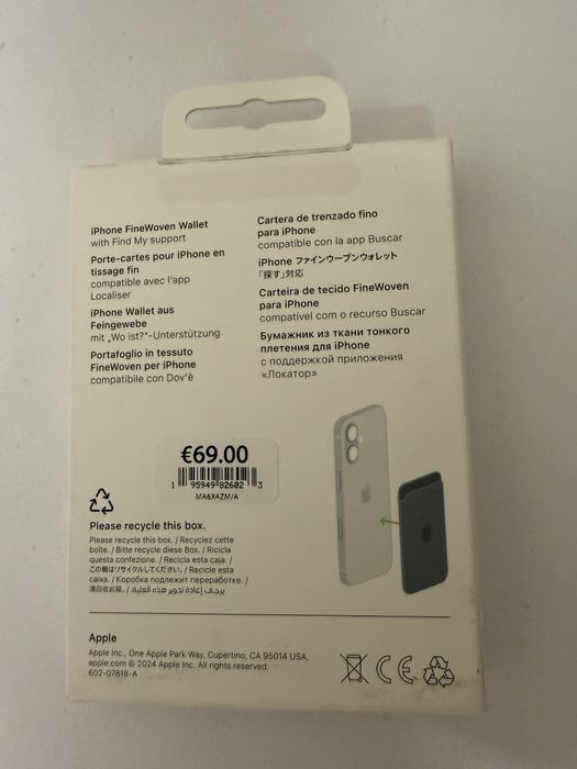 Vand Apple Wallet original, FineWoven Deep Blue pentru iPhone