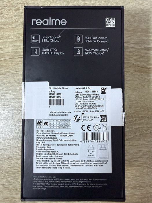 Vand Realme GT 7 Pro 256GB 12GB RAM 5G Galaxy Grey 10/10 Impecabil